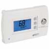 PECO Low Voltage Thermostat: Heat and Cool, Auto and Manual, 5-1-1/5-2/7 Day, Horizontal, Rectangle