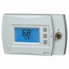 PECO Low Voltage Thermostat: Heat and Cool, Auto and Manual, 5-1-1/5-2/7 Day, Horizontal, Rectangle