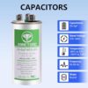 Capacitor 35/5 Uf Mfd±6% Dual Run Start Ac Capacitor for HVAC Systems Air Conditioner Units Fan Motor Starts Heat Pumps Condensers and Straight Cool Applications Operates 370/440vac Frequency 50/60hz  Industrial & Scientific - Image 3