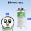 Capacitor 35/5 Uf Mfd±6% Dual Run Start Ac Capacitor for HVAC Systems Air Conditioner Units Fan Motor Starts Heat Pumps Condensers and Straight Cool Applications Operates 370/440vac Frequency 50/60hz  Industrial & Scientific - Image 4