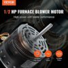 VEVOR 1/2HP Furnace Blower Motor, 208/230V 2.7Amps, 1075RPM 5 Speeds, CW/CCW Rotation, 48 Frame 3.4" Shaft Length, 7.5μF/450V Capacitor + 11" Hold Hoop  Tools & Home Improvement - Image 2