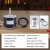 VEVOR 1/2HP Furnace Blower Motor, 208/230V 2.7Amps, 1075RPM 5 Speeds, CW/CCW Rotation, 48 Frame 3.4" Shaft Length, 7.5μF/450V Capacitor + 11" Hold Hoop  Tools & Home Improvement - Image 7