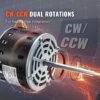 VEVOR 1/3HP Furnace Blower Motor, 110/120V 4.4Amps, 1075RPM 4 Speeds, CW/CCW Rotation, 48 Frame 5.2" Shaft Length, 5μF/370V Capacitor + 11" Hold Hoop  Tools & Home Improvement - Image 5
